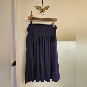 Navy Midi Skirt